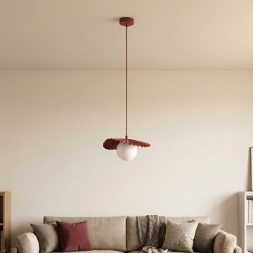 Pakabinamas šviestuvas ant laido FLORA 1xG9/8W/230V raudonas