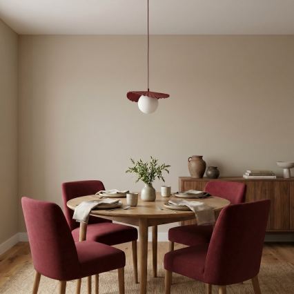 Pakabinamas šviestuvas ant laido FLORA 1xG9/8W/230V raudonas