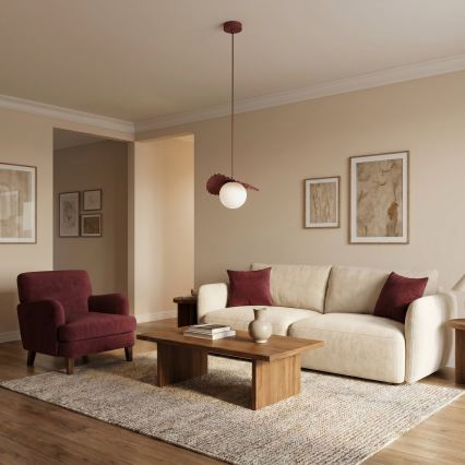 Pakabinamas šviestuvas ant laido FLORA 1xG9/8W/230V raudonas