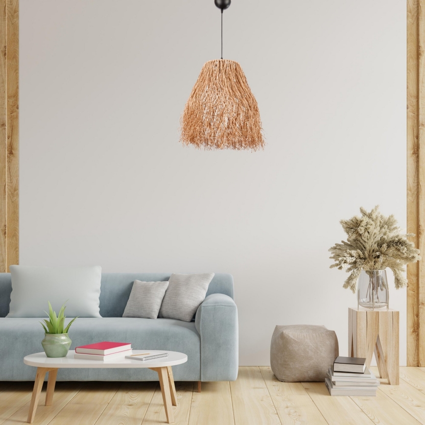 Pakabinamas šviestuvas ant laido FRINGE 1xE27/40W/230V rafija
