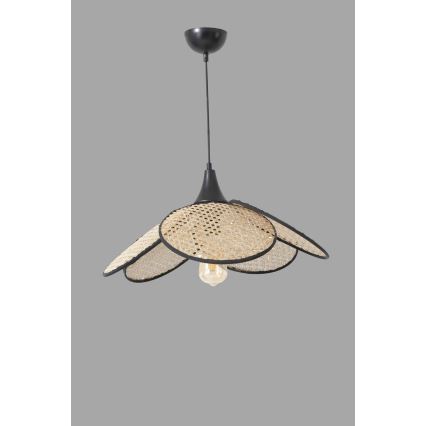 Pakabinamas šviestuvas ant laido FUME 1xE27/40W/230V skers. 45 cm juoda/smėlio spalvos