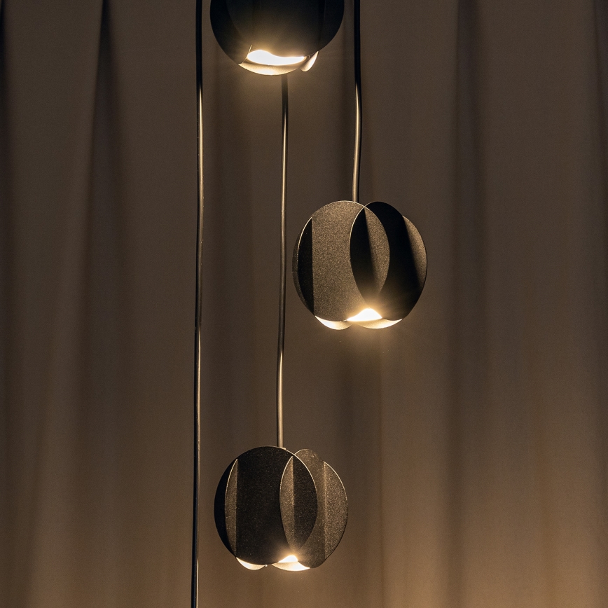 Pakabinamas šviestuvas ant laido GAMBIT 4xGU10/10W/230V juodas