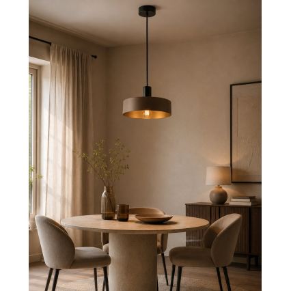 Pakabinamas šviestuvas ant laido HAKI 1xE27/60W/230V ruda/juoda