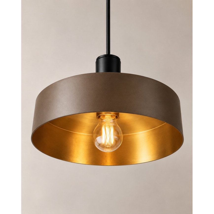 Pakabinamas šviestuvas ant laido HAKI 1xE27/60W/230V ruda/juoda
