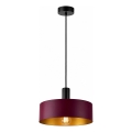 Pakabinamas šviestuvas ant laido HAKI 1xE27/60W/230V vyno/juoda
