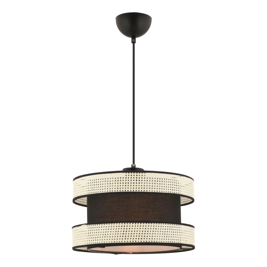 Pakabinamas šviestuvas ant laido HALO 1xE27/60W/230V juoda/kreminė