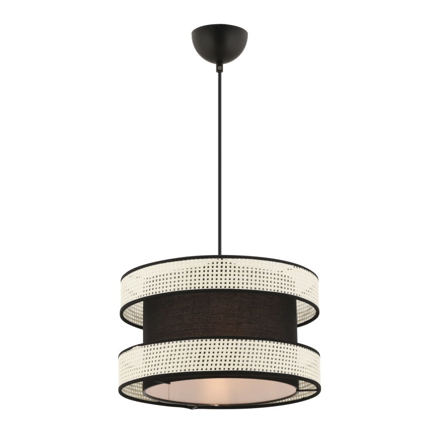 Pakabinamas šviestuvas ant laido HALO 1xE27/60W/230V juoda/kreminė