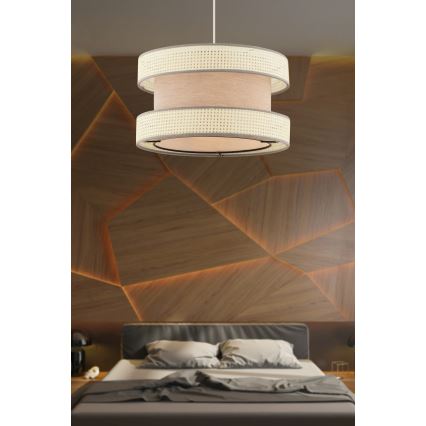 Pakabinamas šviestuvas ant laido HALO 1xE27/60W/230V smėlinis/kreminis