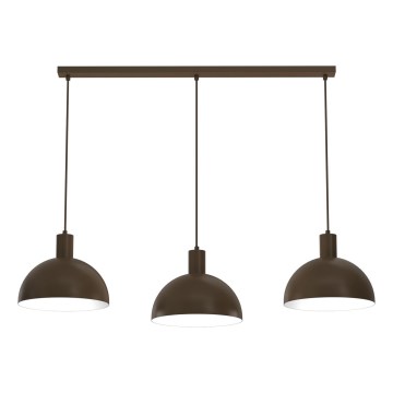 Pakabinamas šviestuvas ant laido HANDA 3xE27/15W/230V, rudas