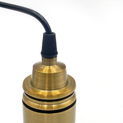 Pakabinamas šviestuvas ant laido HECTOR 1xE27/15W/230V, balta/žalvaris, skersmuo 14 cm