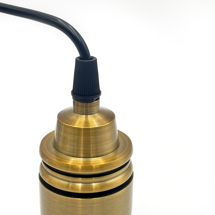 Pakabinamas šviestuvas ant laido HECTOR 1xE27/15W/230V, balta/žalvaris, skersmuo 14 cm