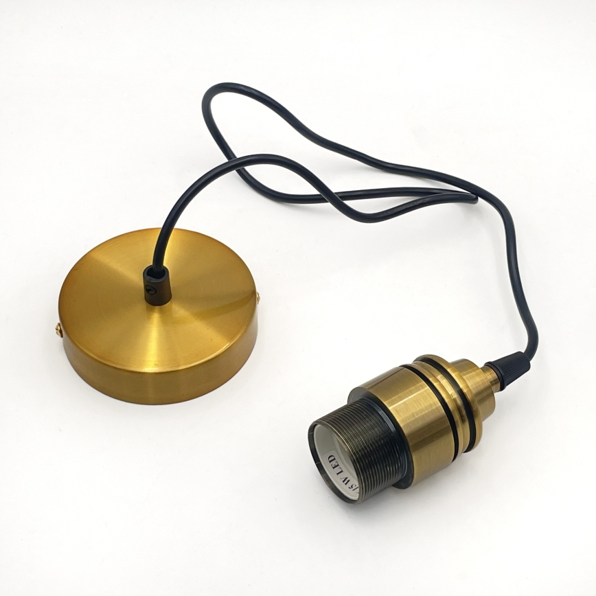 Pakabinamas šviestuvas ant laido HECTOR 1xE27/15W/230V balta/žalvaris, skersmuo 25 cm