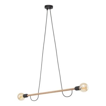 Pakabinamas šviestuvas ant laido HELIX 2xE27/15W/230V juoda/smėlinė