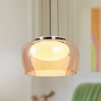 Pakabinamas šviestuvas ant laido INSIEME 1xGX53/10W/230V skersmuo 35 cm dūminė smėlinė