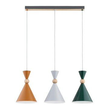 Pakabinamas šviestuvas ant laido KANDY 3xE27/15W/230V, įvairiaspalvis