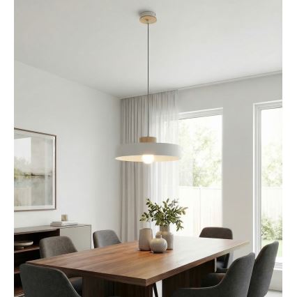 Pakabinamas šviestuvas ant laido KIVI 1xE27/15W/230V balta