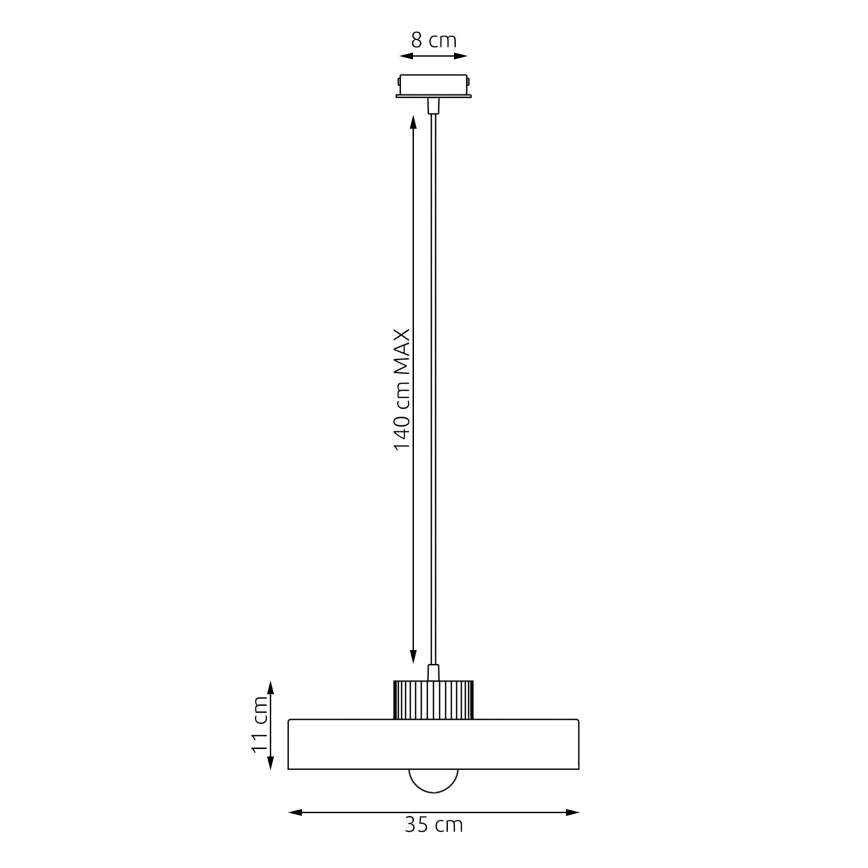 Pakabinamas šviestuvas ant laido KIVI 1xE27/15W/230V balta