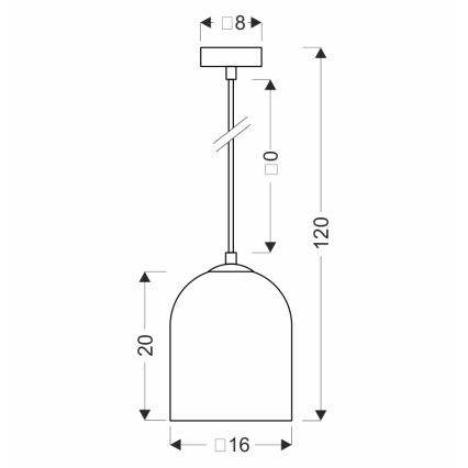 Pakabinamas šviestuvas ant laido KLEA 1xG9/15W/230V dūminė juoda