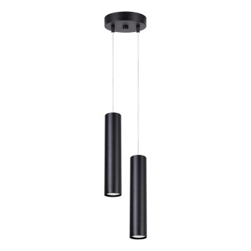 Pakabinamas šviestuvas ant laido LAGOS 2xGU10/10W/230V juodas