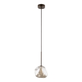 Pakabinamas šviestuvas ant laido LAVA 1xG9/8W/230V bronzinė/dūminė smėlinė