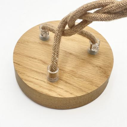 Pakabinamas šviestuvas ant laido LOOMIS 3xE27/15W/230V 130 cm smėlinis/ąžuolas