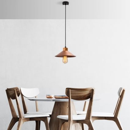 Pakabinamas šviestuvas ant laido MANAVGAT 1xE27/40W/230V varinis/rudas