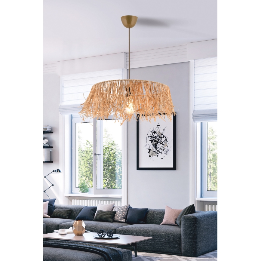 Pakabinamas šviestuvas ant laido MARISKA 1xE27/40W/230V rafija