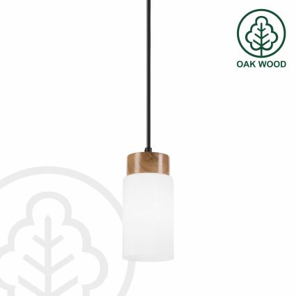 Pakabinamas šviestuvas ant laido MARKUS 1xE27/15W/230V juodas/ąžuolas