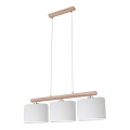 Pakabinamas šviestuvas ant laido MERCEDES 3xE27/40W/230V balta/ąžuolas