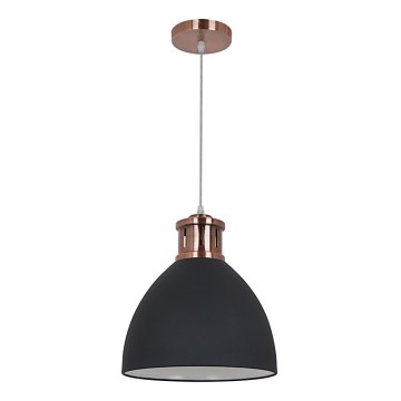 Pakabinamas šviestuvas ant laido METAL 1xE27/15W/230V vario/juodos spalvos