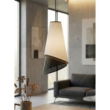 Pakabinamas šviestuvas ant laido MODA 1xE27/15W/230V pilka/juoda