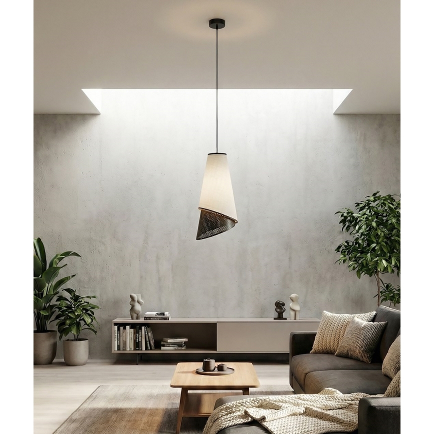 Pakabinamas šviestuvas ant laido MODA 1xE27/15W/230V pilka/juoda