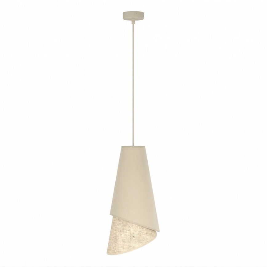 Pakabinamas šviestuvas ant laido MODA 1xE27/15W/230V smėlio/rotangas