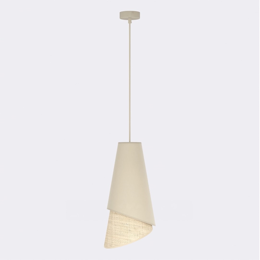 Pakabinamas šviestuvas ant laido MODA 1xE27/15W/230V smėlio/rotangas