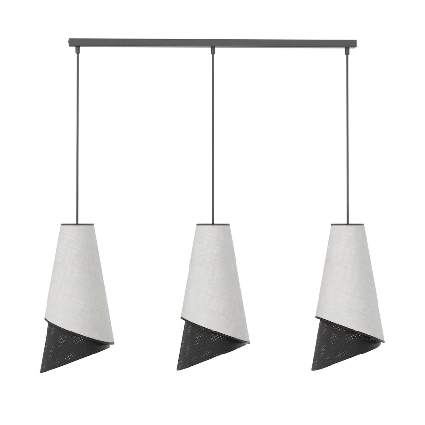 Pakabinamas šviestuvas ant laido MODA 3xE27/15W/230V pilka/juoda