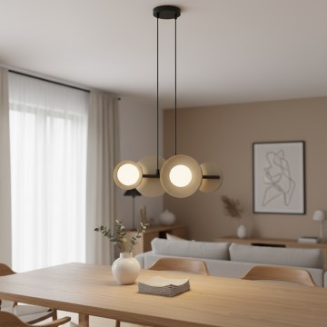 Pakabinamas šviestuvas ant laido MODELIS 4xG9/8W/230V, smėlio spalvos