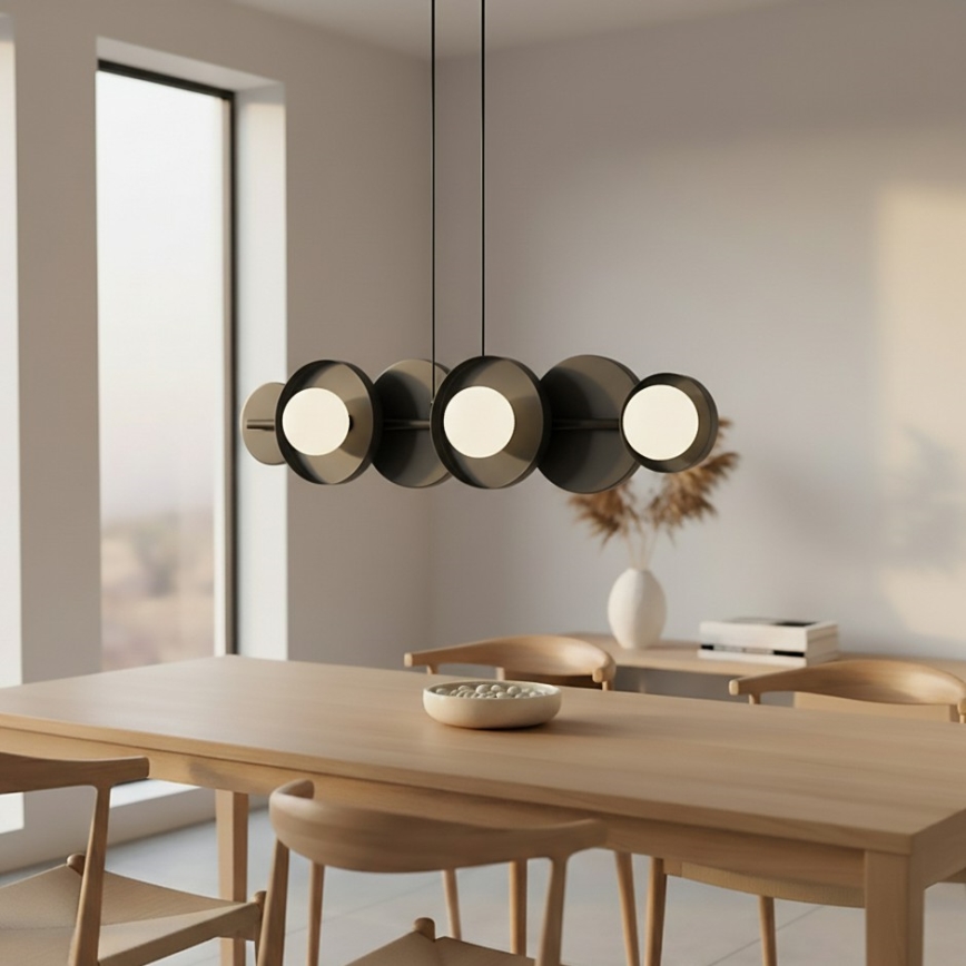 Pakabinamas šviestuvas ant laido MODELIS 6xG9/8W/230V juodas