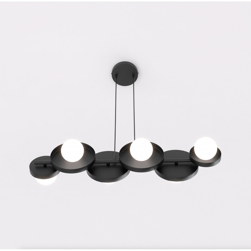 Pakabinamas šviestuvas ant laido MODELIS 6xG9/8W/230V juodas