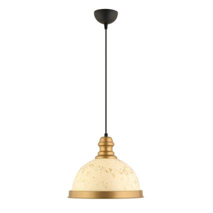 Pakabinamas šviestuvas ant laido MONZA 1xE27/40W/230V skersmuo 29 cm kreminė/bronzinė