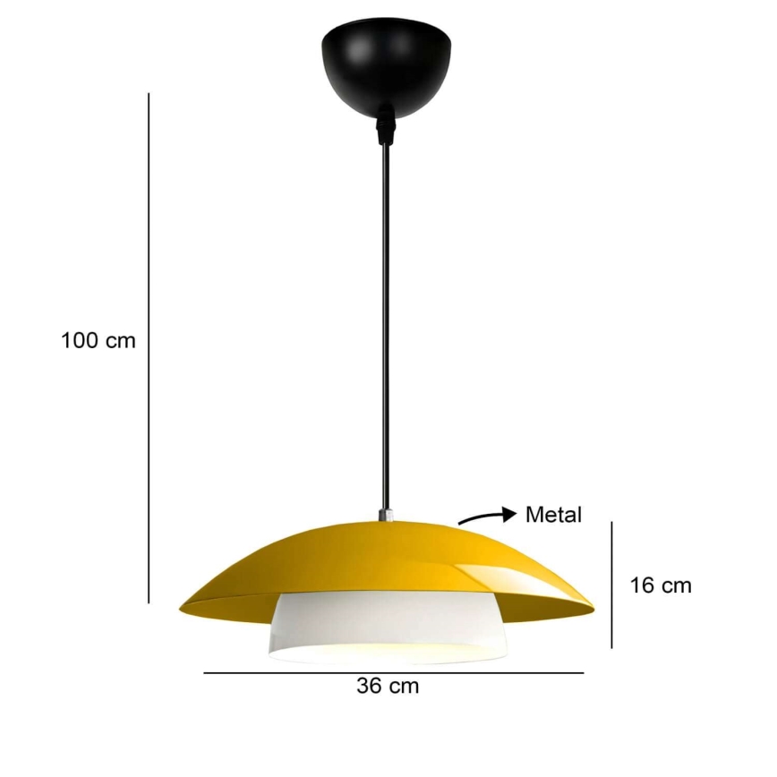 Pakabinamas šviestuvas ant laido MOONLIGH 1xE27/40W/230V geltonas
