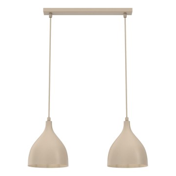 Pakabinamas šviestuvas ant laido NOAK CLASSIC 2xE27/15W/230V, smėlinės spalvos