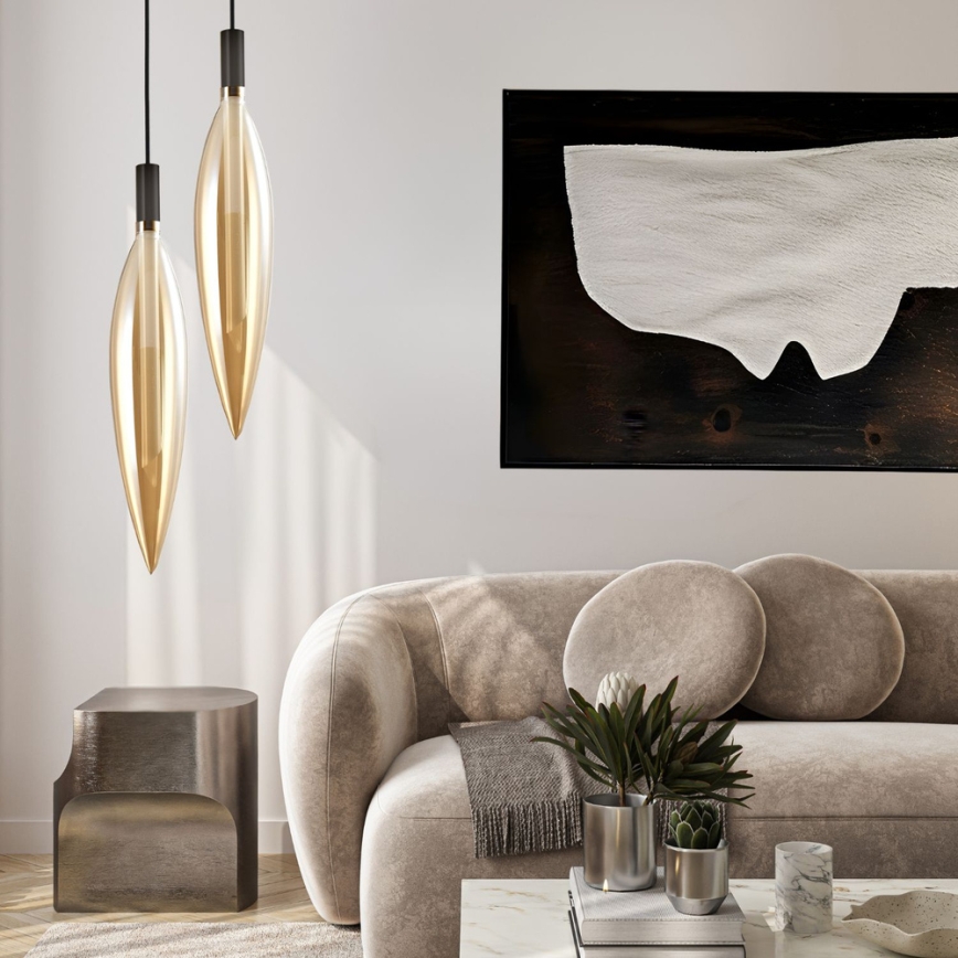 Pakabinamas šviestuvas ant laido NORDIC 1xG9/5W/230V juoda/dūminė smėlinė