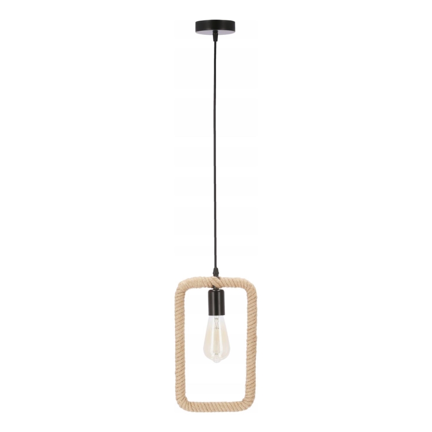 Pakabinamas šviestuvas ant laido OSTOR 1xE27/40W/230V smėlinis/juodas