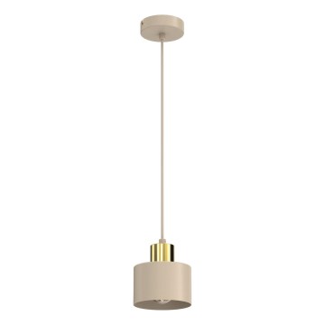 Pakabinamas šviestuvas ant laido PARKLA 1xE27/15W/230V smėlinis/auksinis