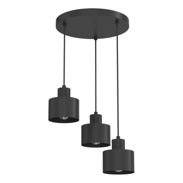 Pakabinamas šviestuvas ant laido PARKLA 3xE27/15W/230V juodas