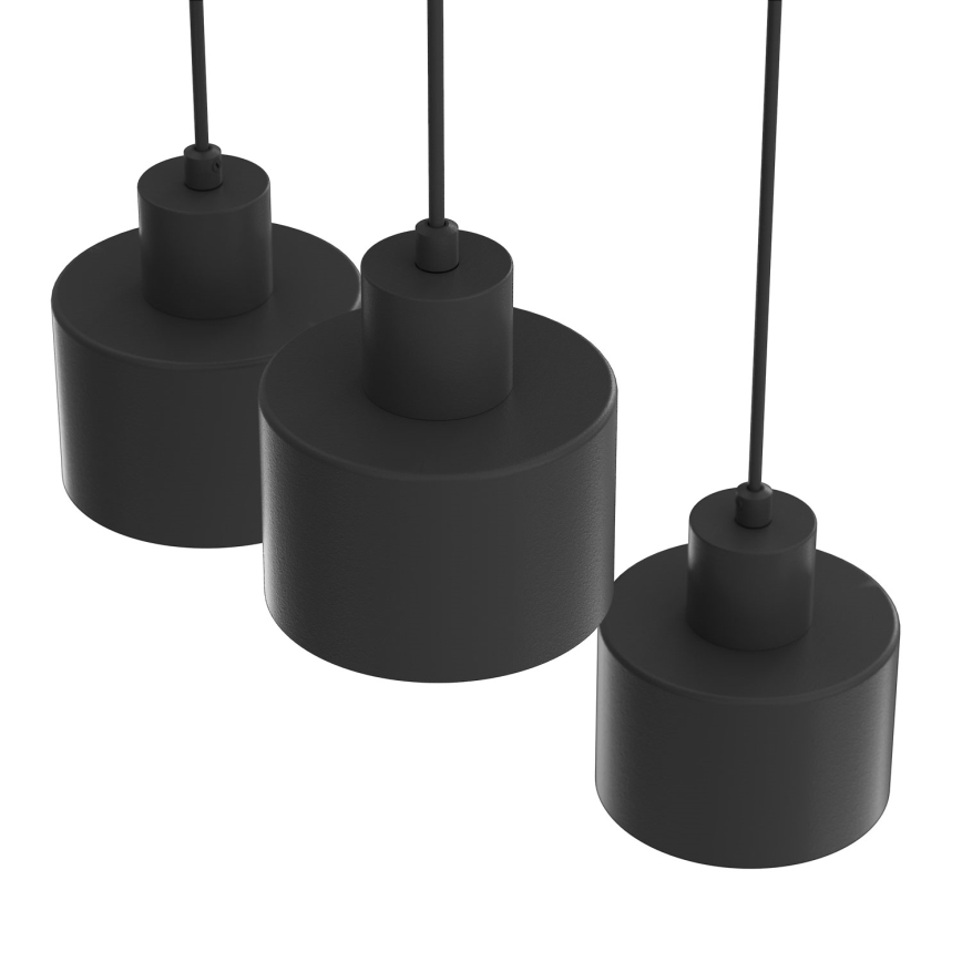 Pakabinamas šviestuvas ant laido PARKLA 3xE27/15W/230V juodas