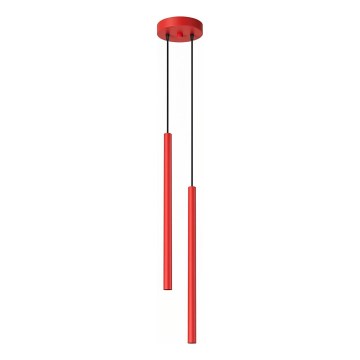 Pakabinamas šviestuvas ant laido PASTELO 2xG9/8W/230V raudonas