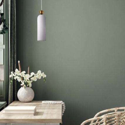 Pakabinamas šviestuvas ant laido PIEGA 1xE14/40W/230V žalvaris/balta