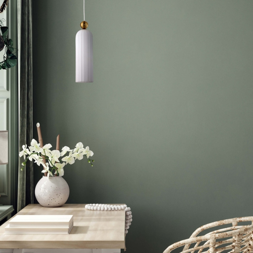 Pakabinamas šviestuvas ant laido PIEGA 1xE14/40W/230V žalvaris/balta