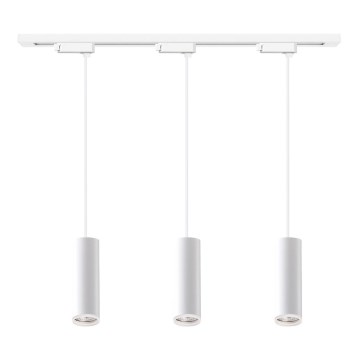 Pakabinamas šviestuvas ant laido PIPE bėgelinei sistemai, 3xGU10/10W/230V, baltas
